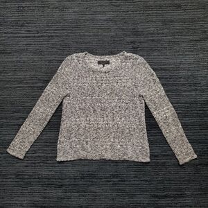 Rag & Bone Size S Grey/Black Open Knit Long Sleeve Sweater